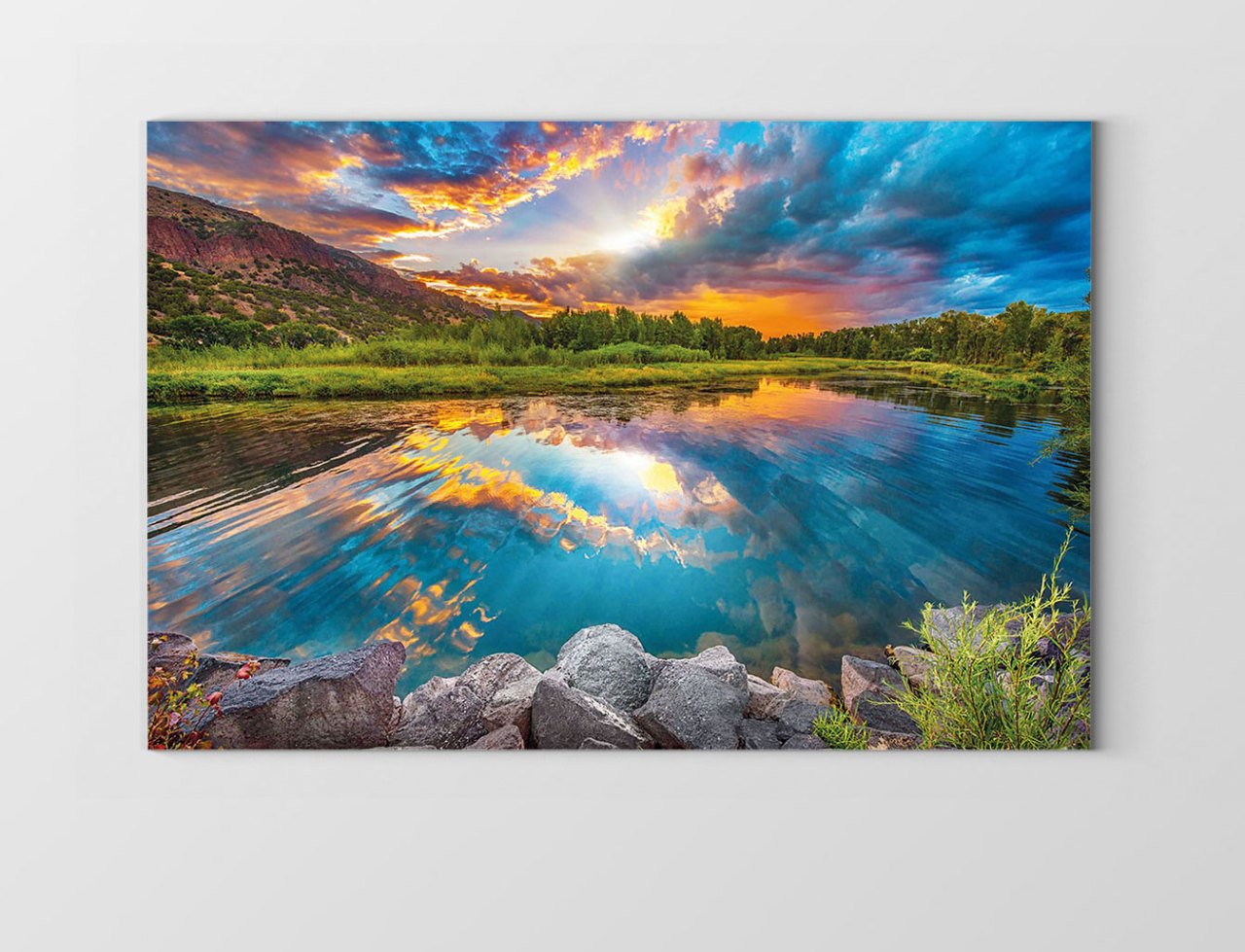 Şafak Çizgisi Ve Manzara Tablosu Çerçevesiz - 50x70