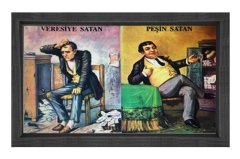Peşin Alan Veresiye Satan Tablosu Siyah Ahşap Çerçeve - 100x150