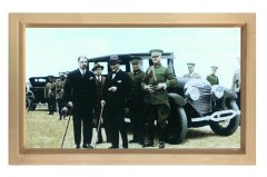 Atatürk ve Heyet Tablosu Naturel Ahşap - 100x150