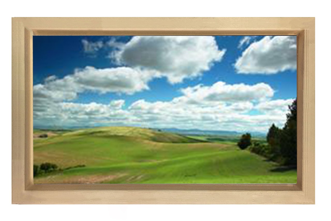 Gökyüzü Ve Orman Tablosu Naturel Ahşap Çerçeve - 50x90