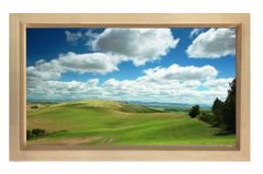Gökyüzü Ve Orman Tablosu Naturel Ahşap Çerçeve - 50x90