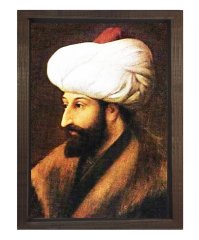 Fatih Sultan Mehmet tablosu Kahverengi Ahşap Çerçeve - 50x90