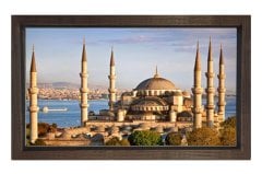 Sultan Ahmet Camii 2 Tablosu Kahverengi Ahşap Çerçeve - 50x70