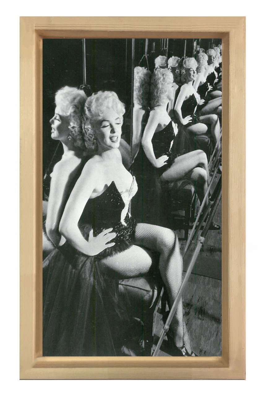 Marilyn Monroe Tablosu Naturel Ahşap Çerçeve - 45x30