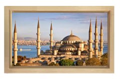 Sultan Ahmet Camii 2 Tablosu Naturel Ahşap Çerçeve - 100x200