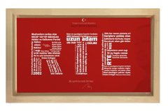 Sayın :R-T-E Tipografi Tablosu Naturel Ahşap - 100x200