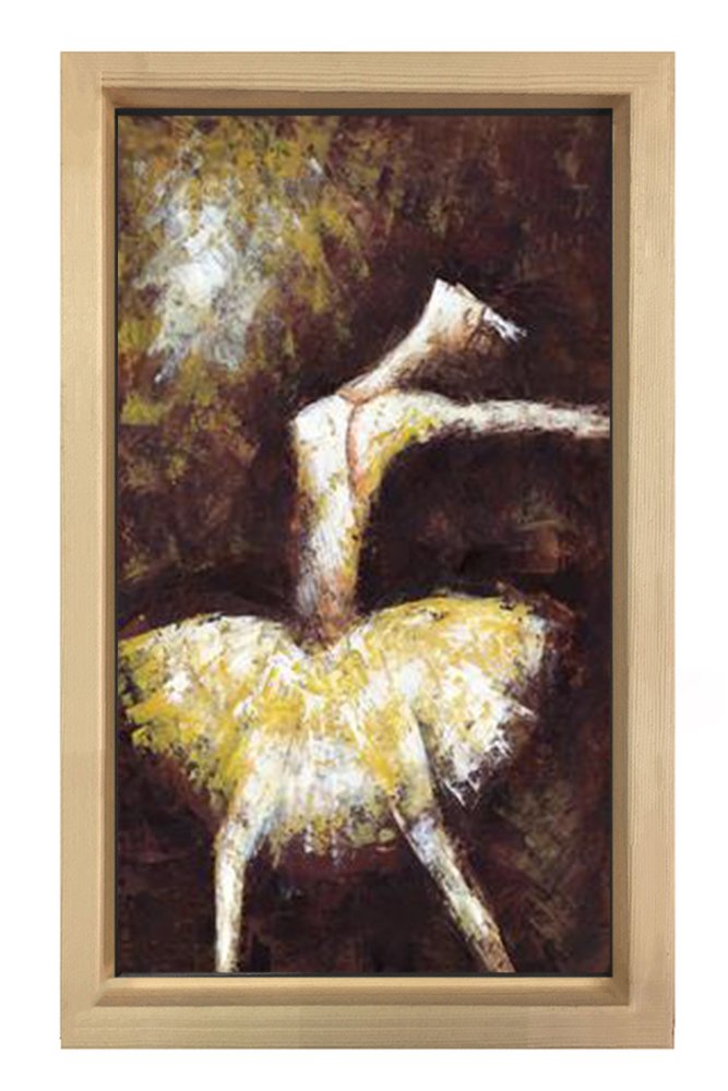 Balerin Tablosu Naturel Ahşap Çerçeve - 40x60