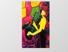 Saksafon Reprödiksiyon Tablosu Çerçevesiz - 100x200