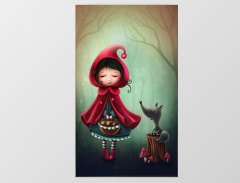 Kırmızı Başlıklı Kız Tablosu Çerçevesiz - 100x150