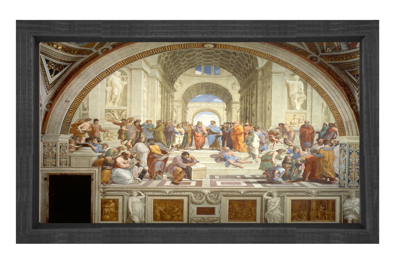 Atina Okulu Siyah Ahşap Çerçeve - 100x150