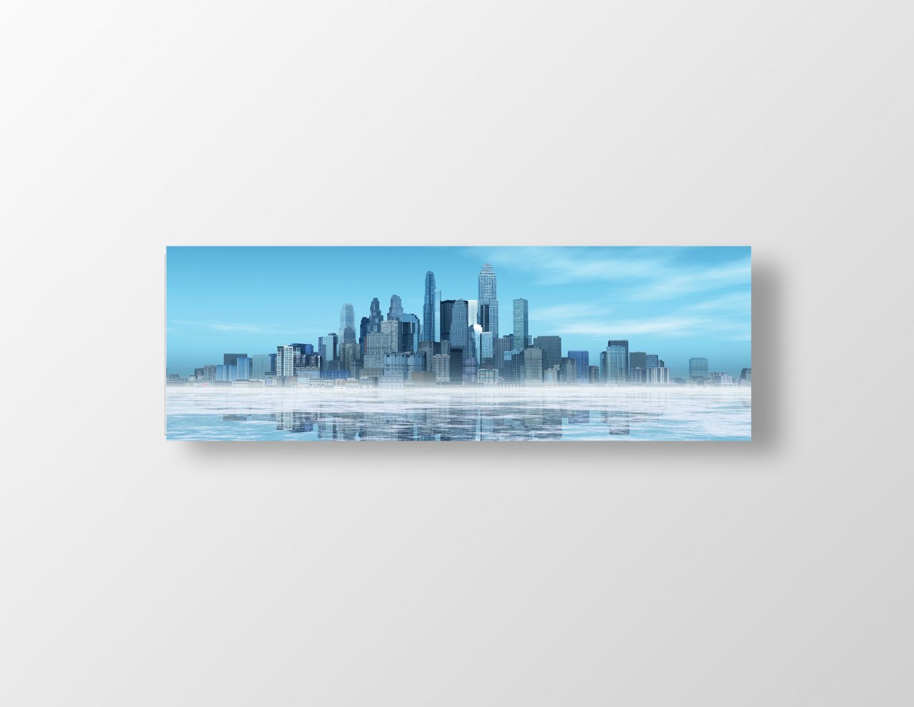 Gökyüzü Gökdelenleri Tablosu Çerçevesiz - 180x60