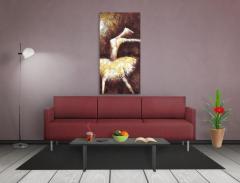 Balerin Tablosu Naturel Ahşap Çerçeve - 50x90