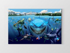Kayıp Balık Nemo Animasyonu Tablosu Çerçevesiz - 100x200
