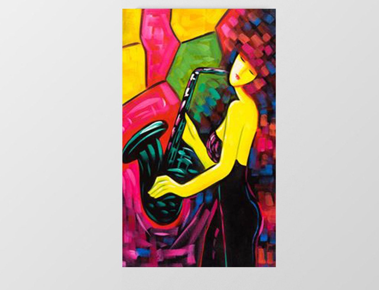 Saksafon Reprödiksiyon Tablosu Çerçevesiz - 50x70