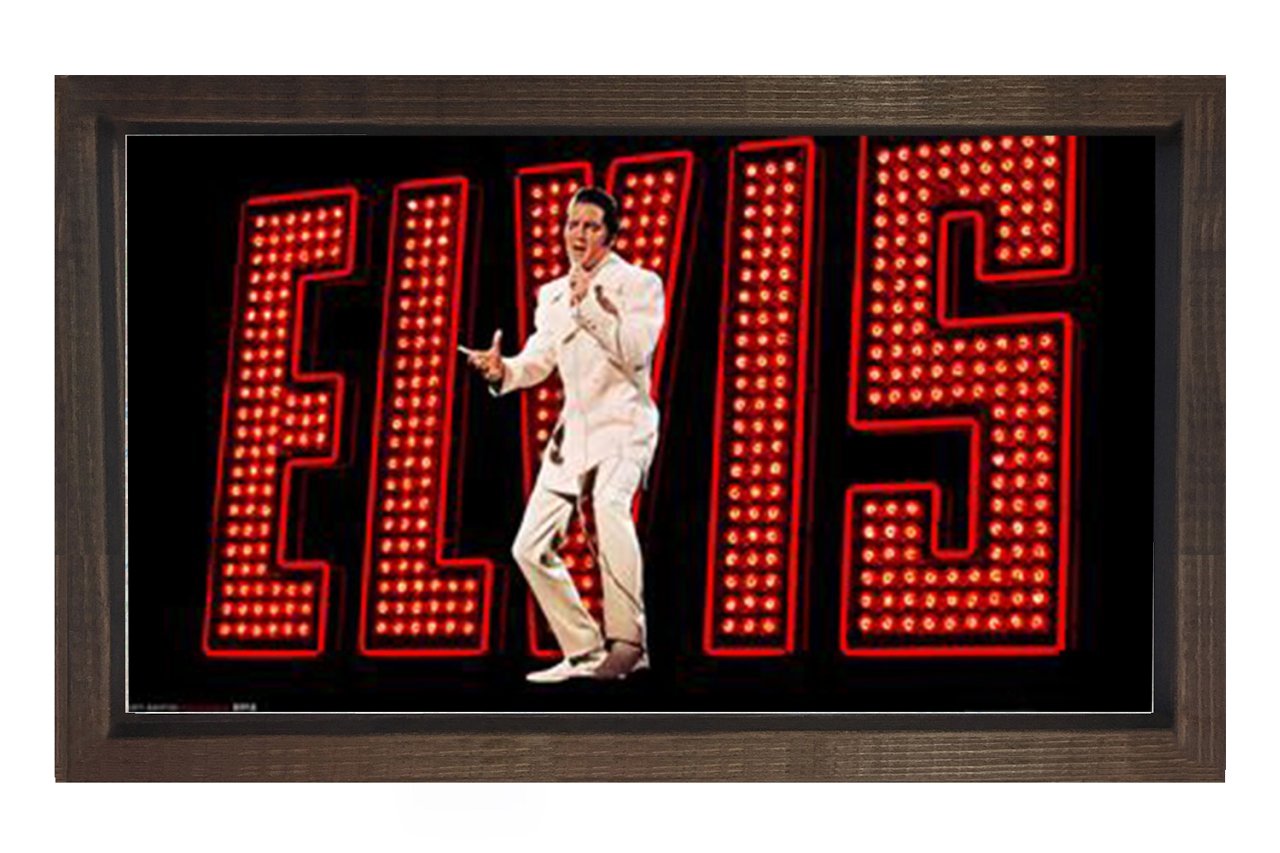 Elvis Presley Tablosu Kahverengi Ahşap Çerçeve - 100x150