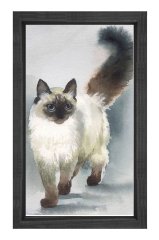 Siyam Kedisi Tablosu Siyah Ahşap Çerçeve - 100x150