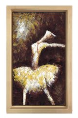 Balerin Tablosu Naturel Ahşap Çerçeve - 70x100