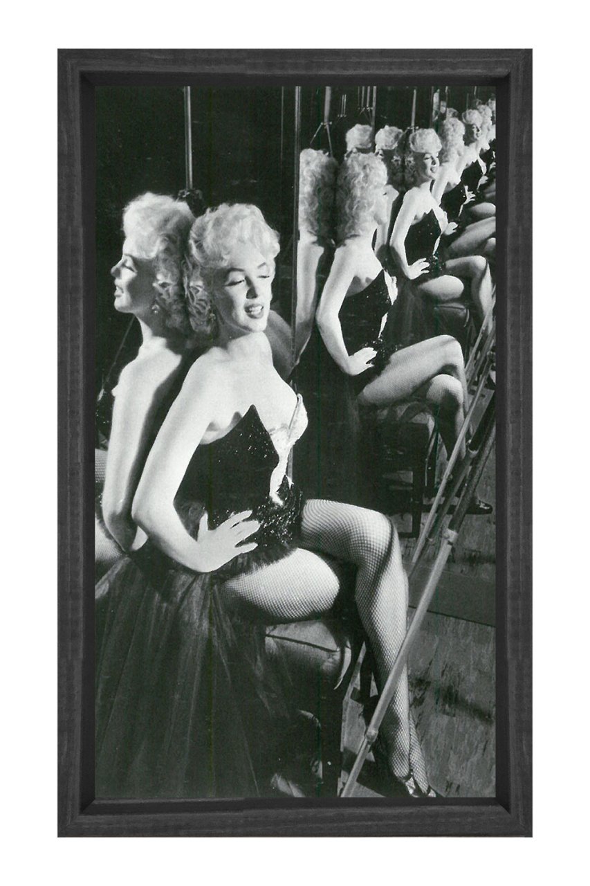 Marilyn Monroe Tablosu Siyah Ahşap Çerçeve - 50x90