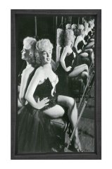 Marilyn Monroe Tablosu Siyah Ahşap Çerçeve - 50x90