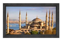 Sultan Ahmet Camii 2 Tablosu Siyah Ahşap Çerçeve - 40x60