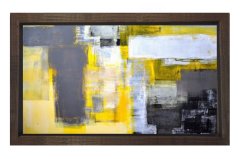 Soyut Reprodüksiyon Tablosu Kahverengi Ahşap Çerçeve - 40x60