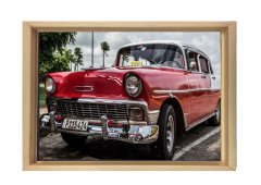 Chevrolet Bel-Air 1958 Tablosu Naturel Ahşap - 100x200