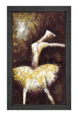 Balerin Tablosu Siyah Ahşap Çerçeve - 50x90