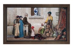 Osman Hamdi Bey Tablosu Kahverengi Ahşap Çerçeve - 100x200