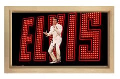 Elvis Presley Tablosu Naturel Ahşap Çerçeve - 100x150