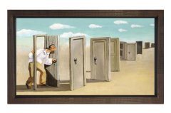 kapılar Tablosu Kahverengi Ahşap - 100x200
