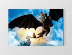 Ejderhanı Nasıl Eğitirsin Tablosu Çerçevesiz - 40x60