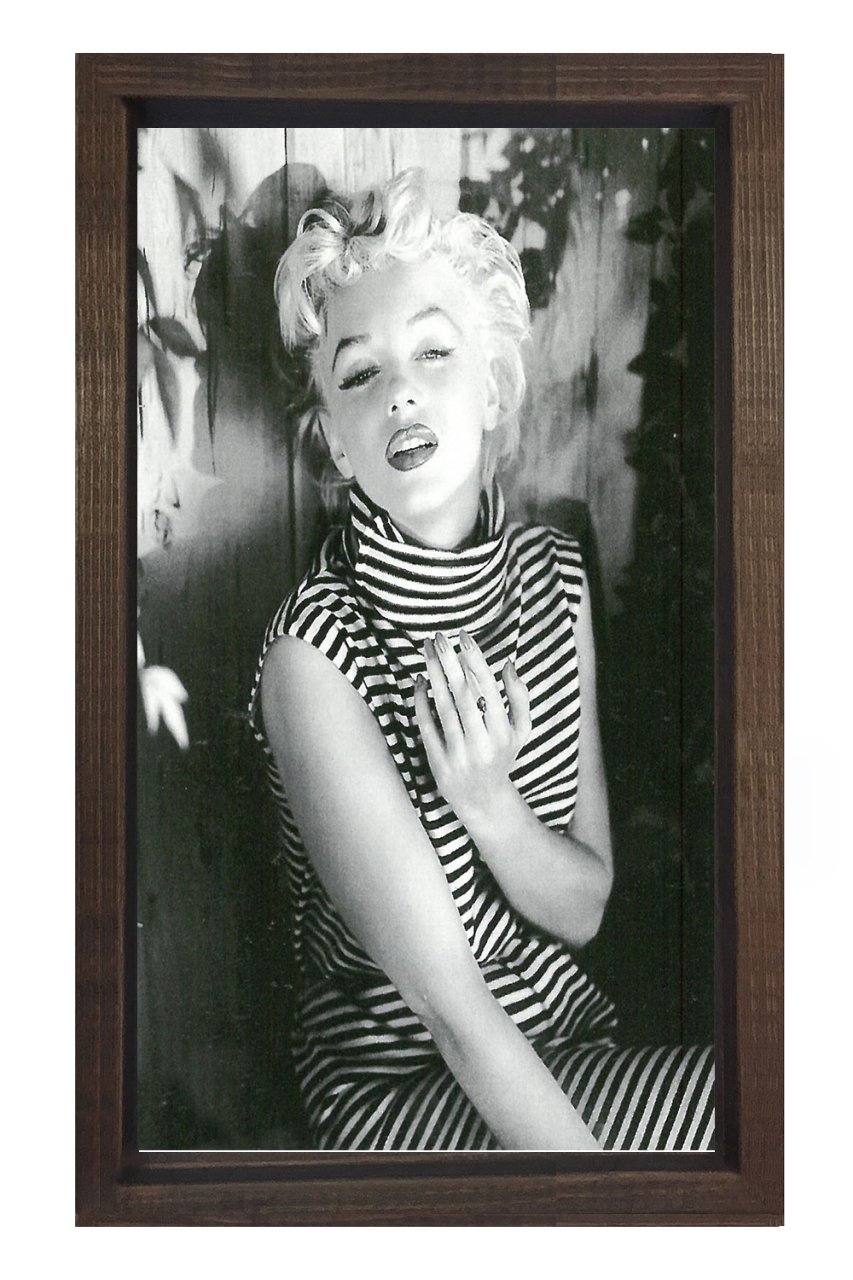 Marilyn Monroe Tablosu Kahverengi Ahşap - 50x90