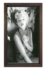 Marilyn Monroe Tablosu Kahverengi Ahşap - 50x90
