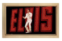 Elvis Presley Tablosu Naturel Ahşap Çerçeve - 100x200