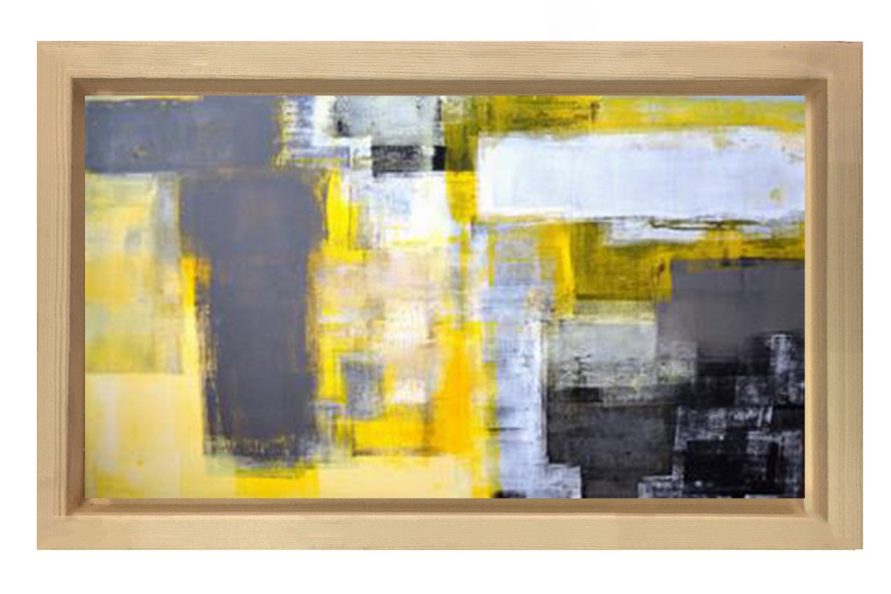 Soyut Reprodüksiyon Tablosu Naturel Ahşap Çerçeve - 100x150