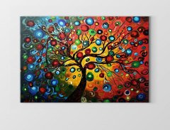 Soyut Nazar  Ağacı Tablosu Çerçevesiz - 100x150