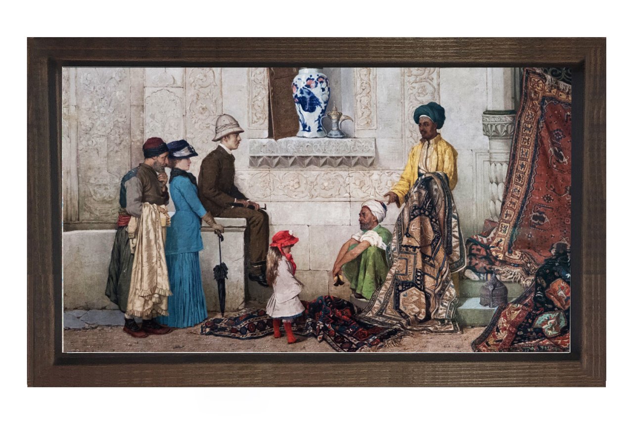 Osman Hamdi Bey Tablosu Kahverengi Ahşap Çerçeve - 50x70