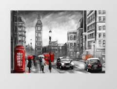 Londra Tablosu Çerçevesiz - 45x30