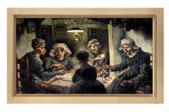 Patates Yiyicileri Tablosu Naturel Ahşap - 40x60