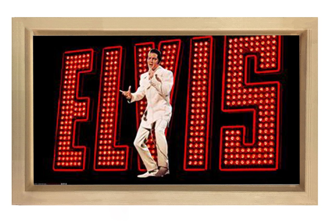 Elvis Presley Tablosu Naturel Ahşap Çerçeve - 70x100