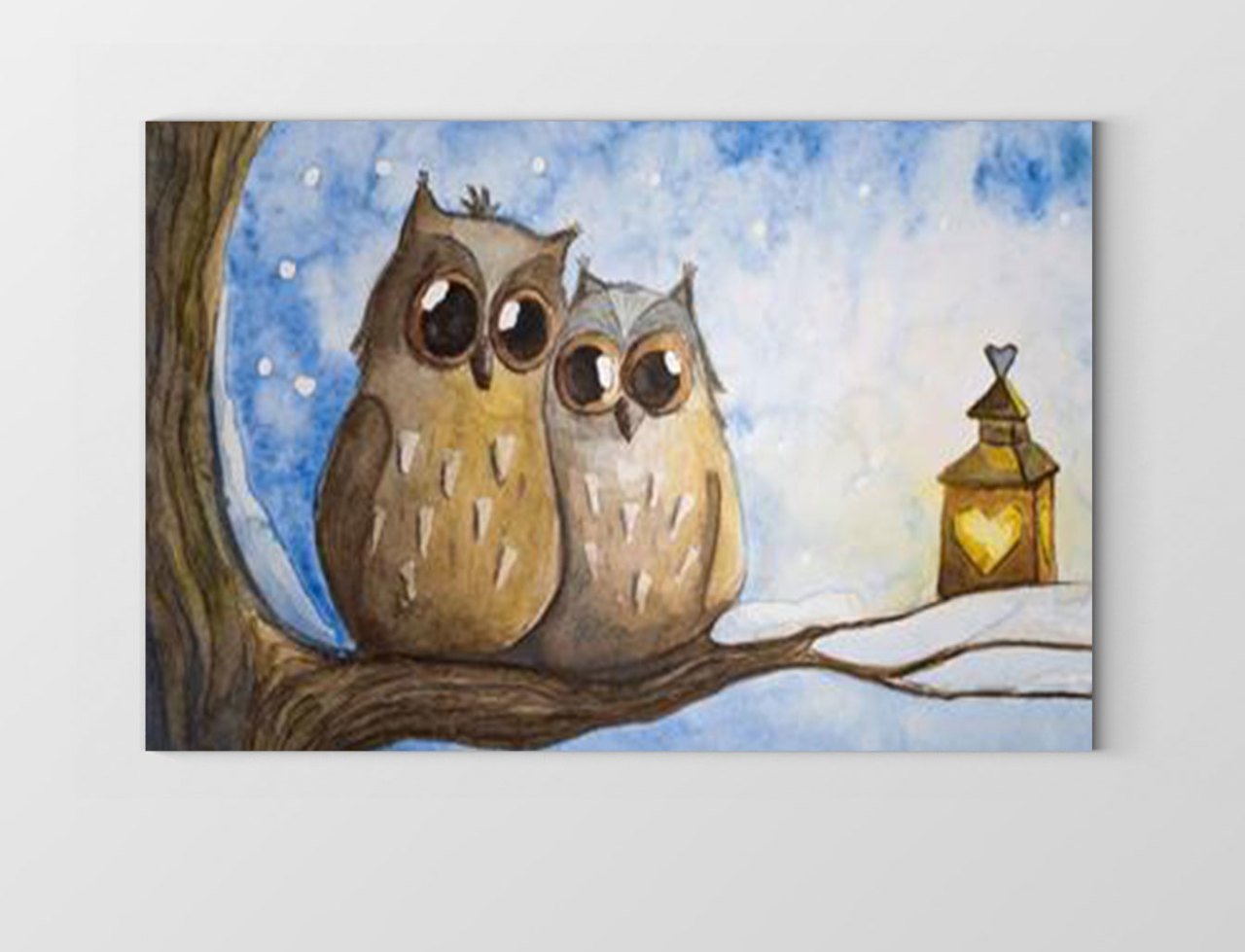 Baykuşlar Tablosu Çerçevesiz - 40x60