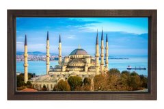 Sultan Ahmet Camii Tablosu Kahverengi Ahşap Çerçeve - 70x100