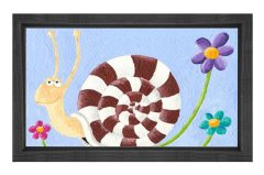 Sevimli Sümüklu Böcek Tablosu Siyah Ahşap Çerçeve - 40x60