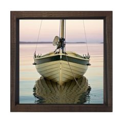 Kayık Tablosu Kahverengi Ahşap Çerçeve - 70x70