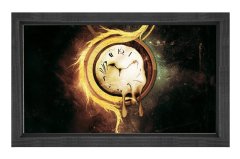 Eriyen Zaman Tablosu Siyah Ahşap Çerçeve - 50x90