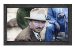 Atatürk Tablosu Siyah Ahşap - 40x60
