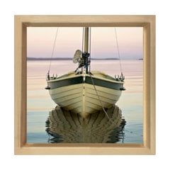 Kayık Tablosu Naturel Ahşap Çerçeve - 100x100