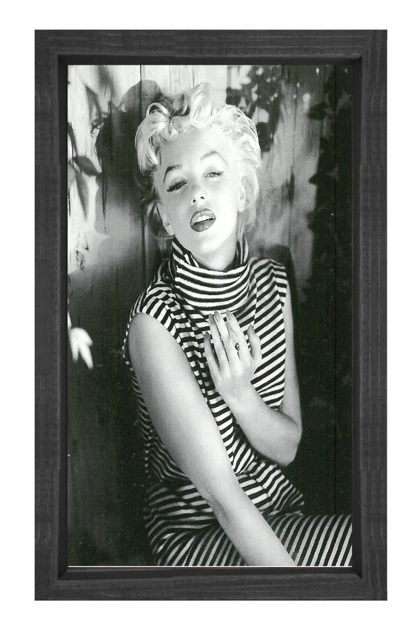 Marilyn Monroe Tablosu Siyah Ahşap - 100x200