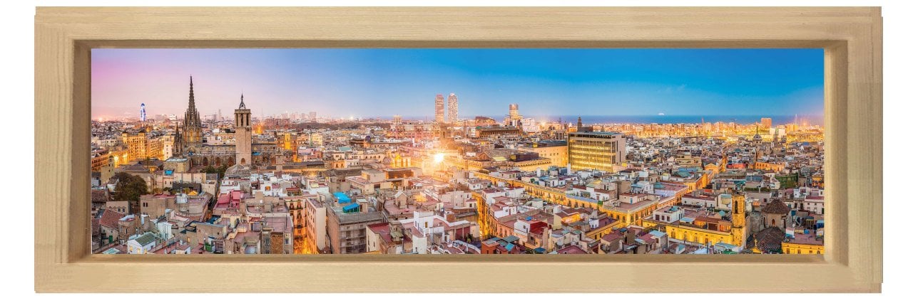 nzarası Tablosu Naturel Ahşap Çerçeve - 90x30