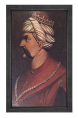 Yavuz Sultan Selim Tablosu Siyah Ahşap Çerçeve - 100x200